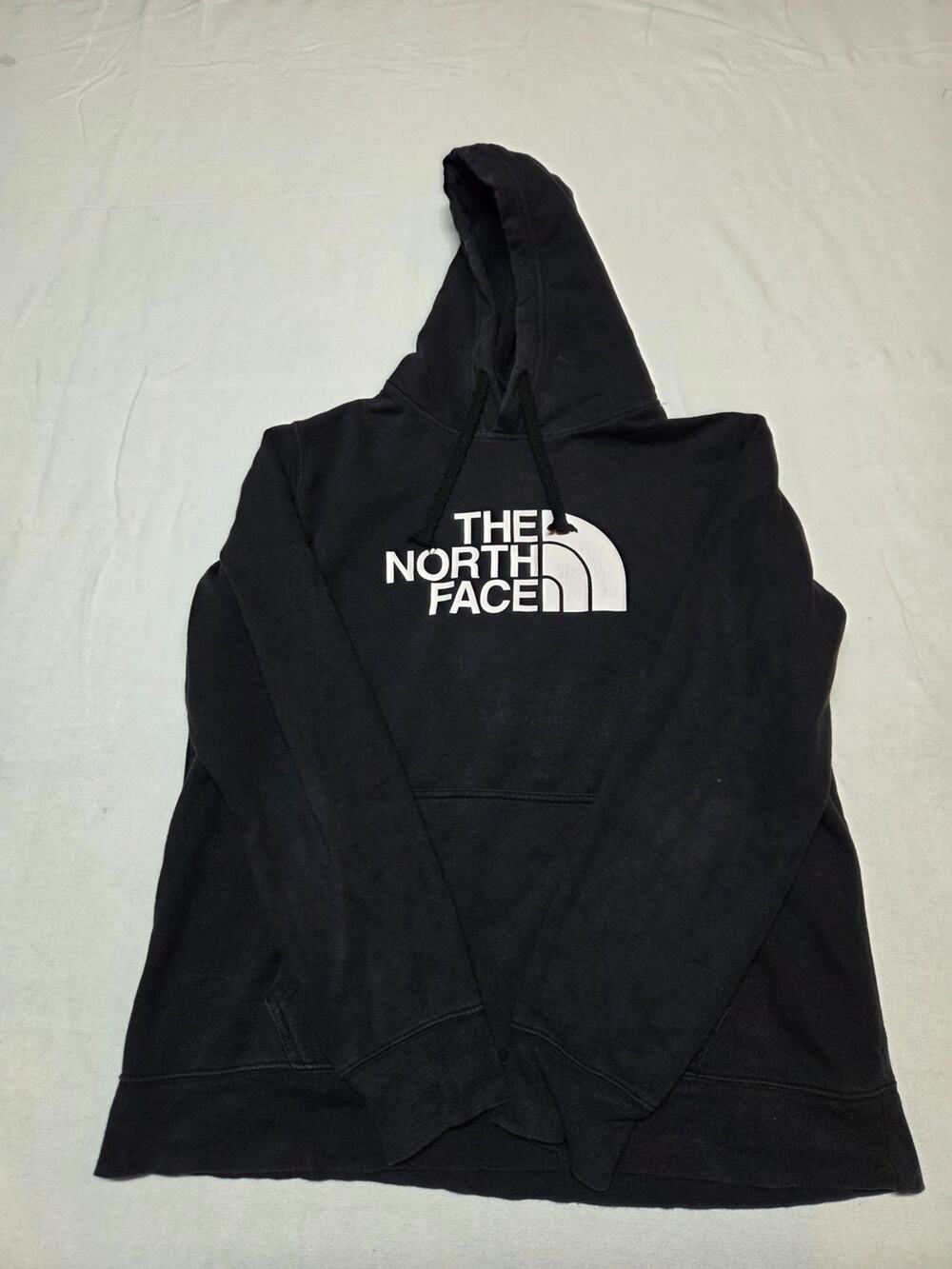 The North Face Black Hoodie with White Logo Tag Size L